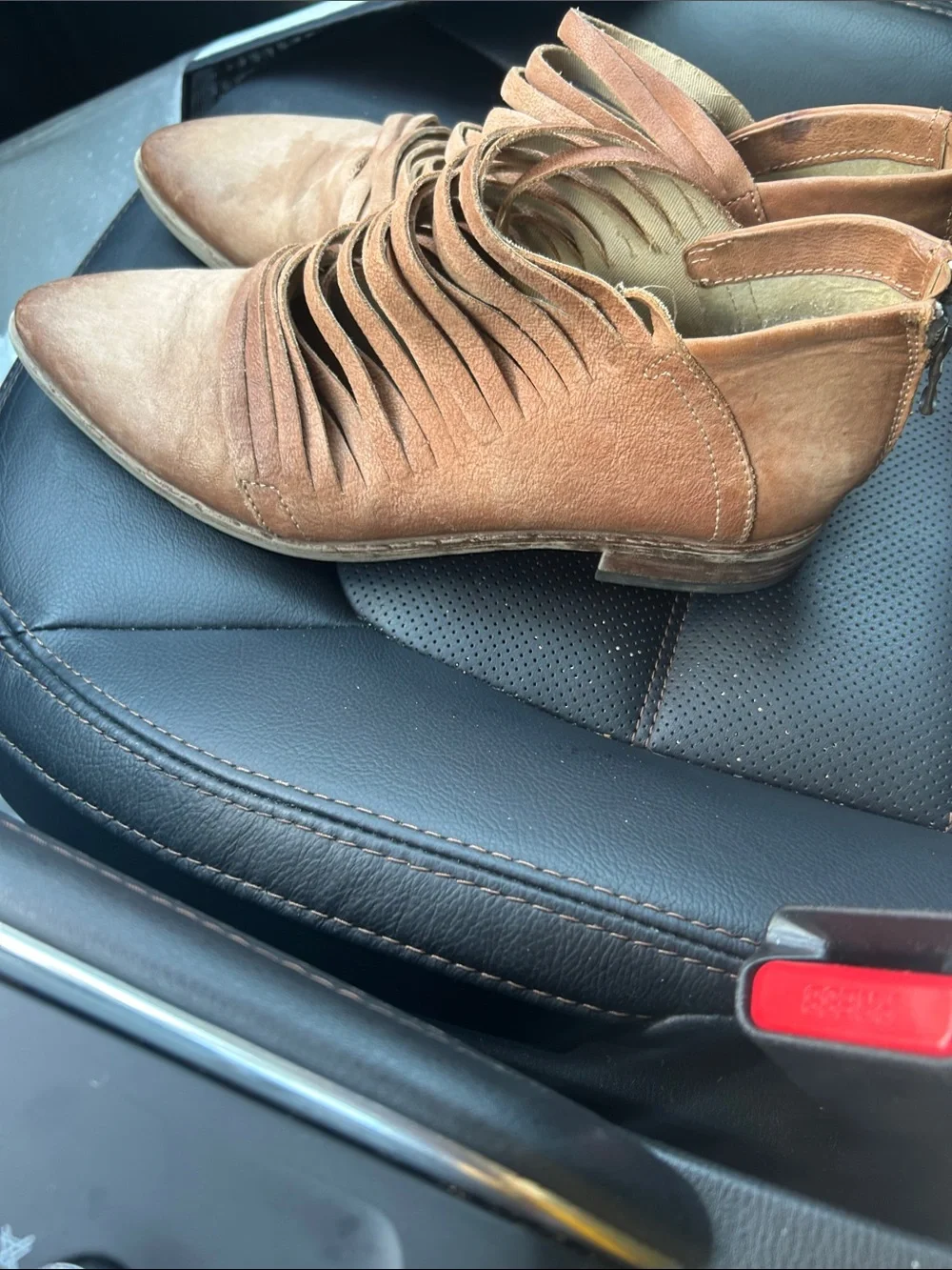 Free People tan suede